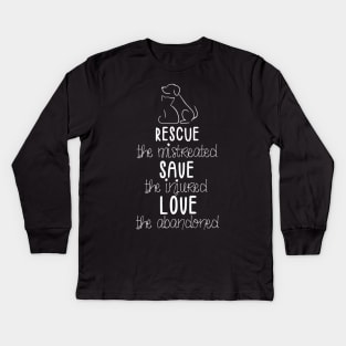 SAFE Rescue Save Love Kids Long Sleeve T-Shirt